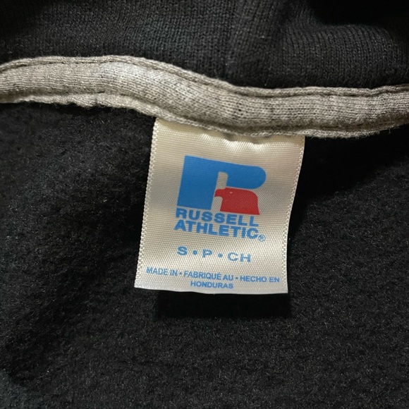 Russell plain black cotton hoodie - Picture 5 of 5